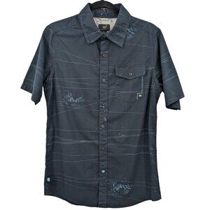 686 Performance Dry Shirt Men Size M Button Up Abstract Print Outdoor Streetwear